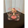 Acrylic Cartoon Cute Tablet Stand for TV Show Watching, Retractable Desktop Storage Rack, Transparent Design