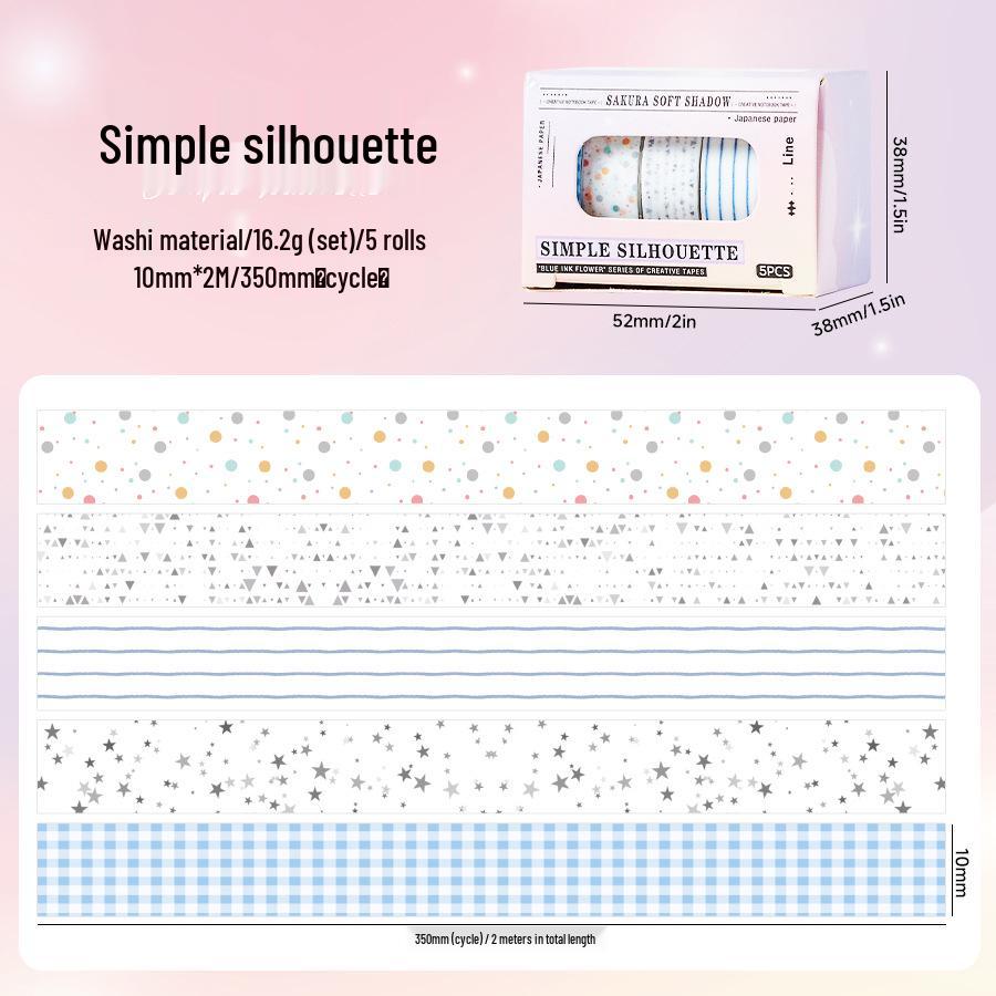 

Yuezhen Qingmo Милый цветочный набор васи-ленты - Декоративные ленты для журнала и наклейки