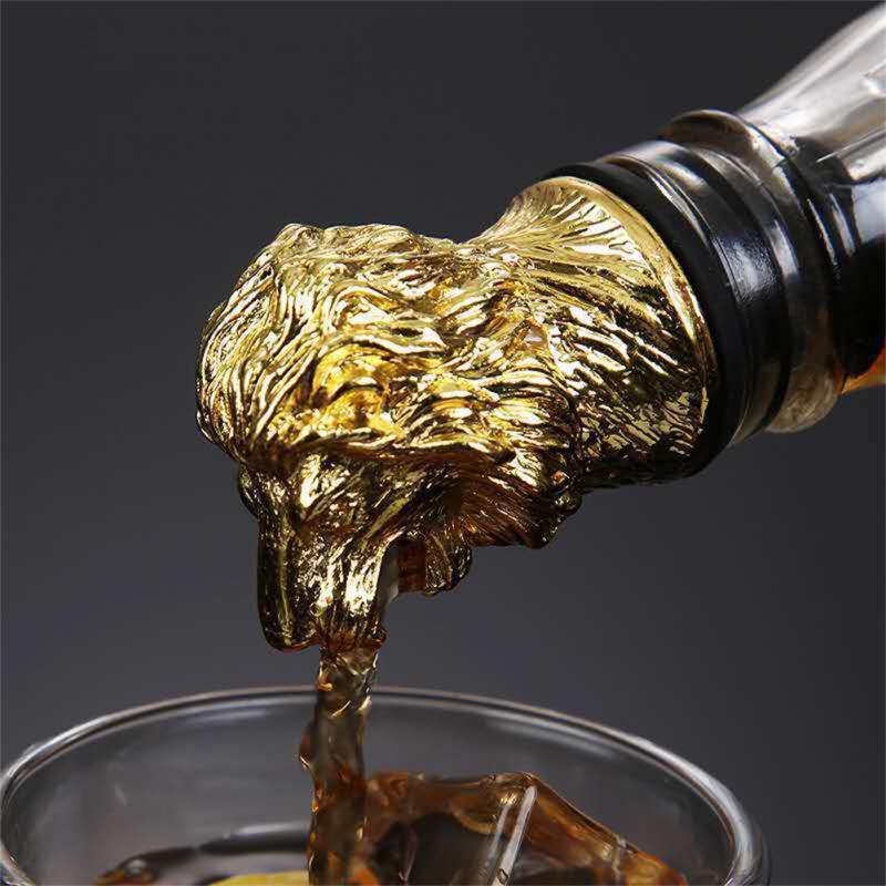 Wine Pourer Deer Elk Lion Wine Stopper Stainless Steel Bartender Tool Deer Head Wine Mouth Wedding Party Bottle Stoppers
