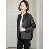 Genuine Leather Clothing Women's Spring and Autumn New Full Vegetable Tanned Sheepskin Lapel Short Loose Large Size Jacket