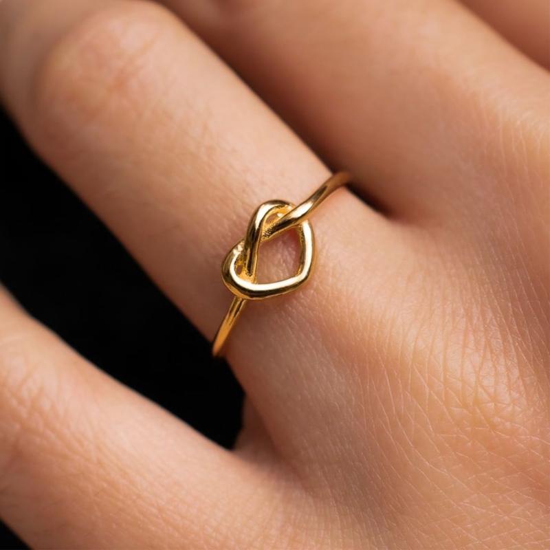Gold Couple'S Heart-Shaped Ring,Luxurious Wedding Jewelry, Stylish, Durable, And Versatile. A Perfect Gift For Your Partner As A Commemorative Jewelry