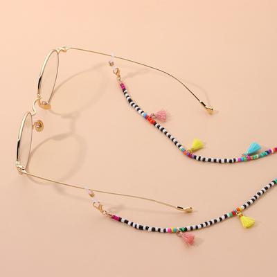 Accessories, Charm Color Tassel Rice Bead Beaded Glasses Chain, Fashion Temperament Frame Accessories