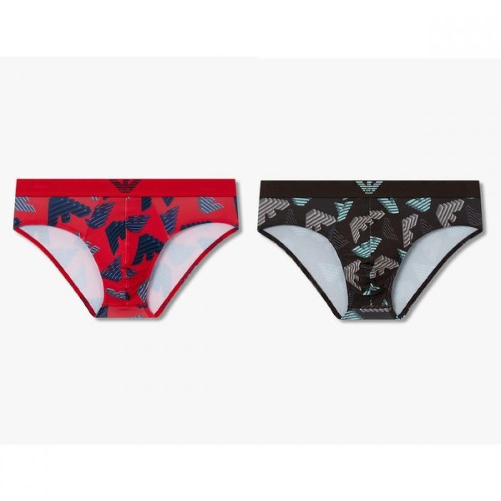 

Emporio Armani Men S 3d Eagle Pattern Brief Set 0815311042 0815311043 M(100)