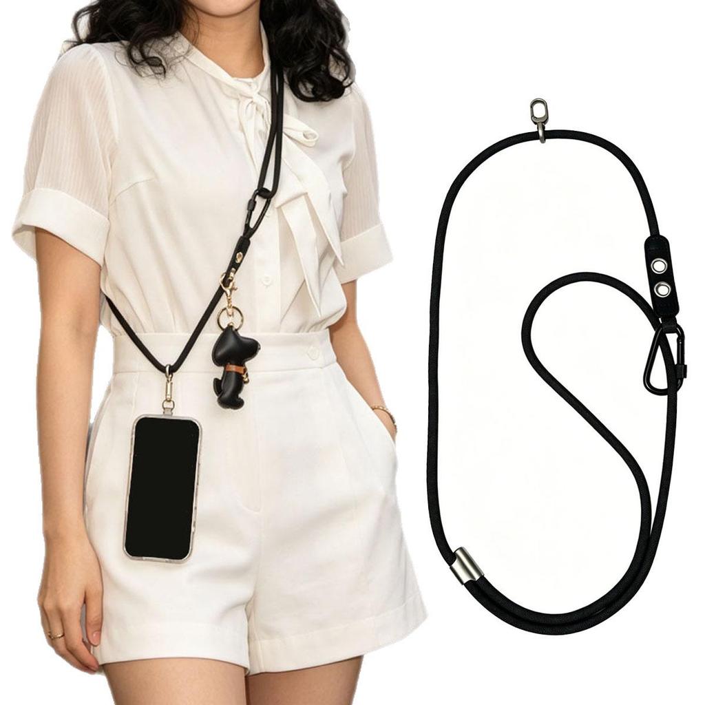 Adjustable Anti-Theft Phone Lanyard - 7mm Climbing Buckle, Crossbody & Neck Strap, Unisex