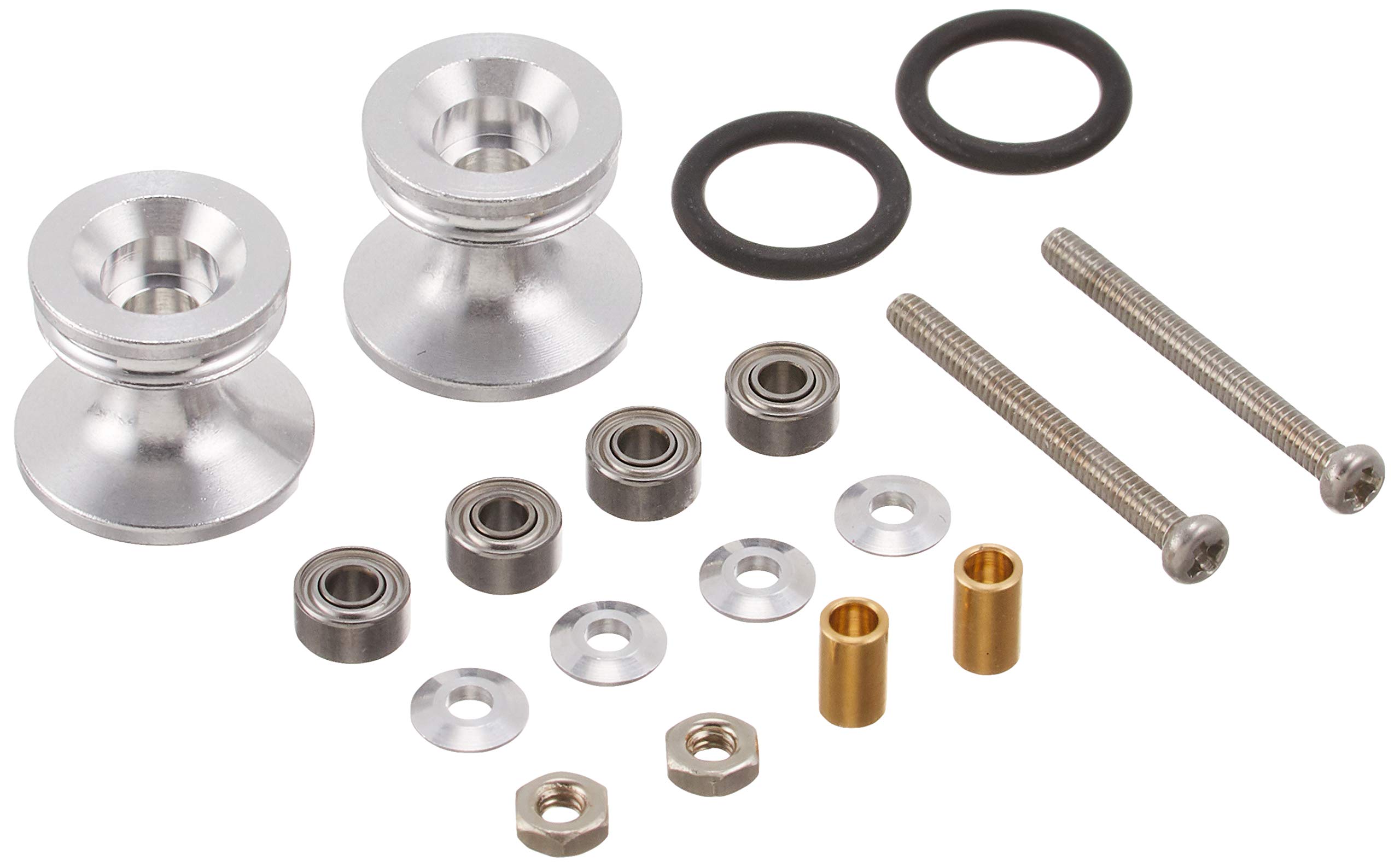 

Tamiya Upgrade Parts Series 418 Aluminum Roller Set with Rubber Rings No. GP.418 Two-Stage (13-12mm) білий