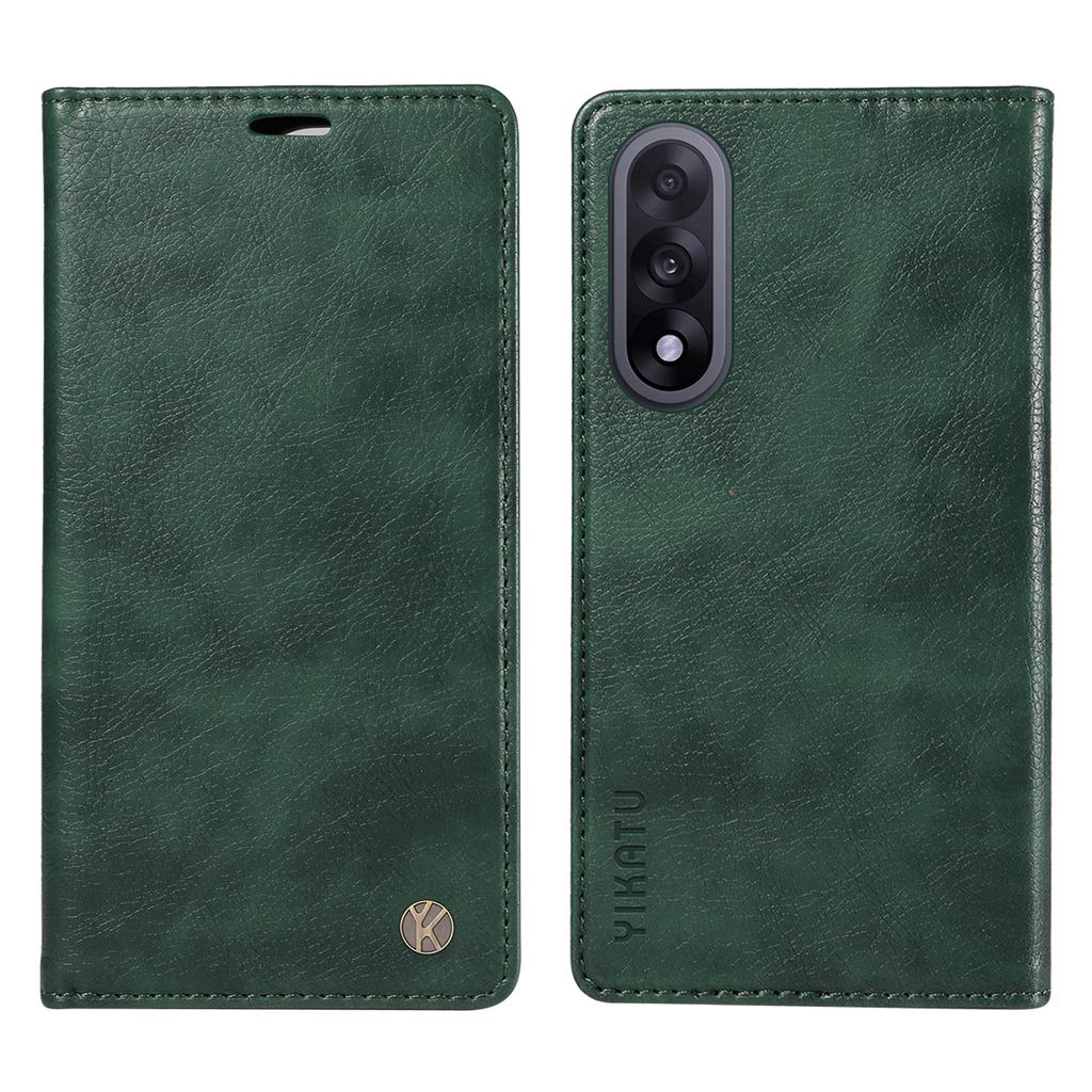 For OnePlus Nord 5 5G/OnePlus Ace 5 Ultra 5G Wallet Case YIKATU YK-006 Magnetic Closure Leather Phone Cover Litchi Texture