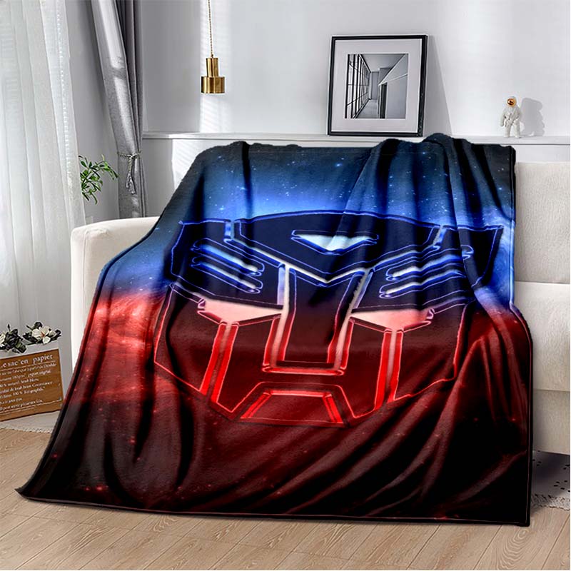Cartoon T-Transformers Autobots Soft Flannel Blanket for Beds Bedroom Sofa Picnic,Throw Blanket for Cover Outdoor Leisure Gift