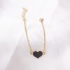 Sweet Enamel Red Heart Pendants Bracelets for Girls Gold Color Short Chain Anklets Korean Fashion Lovely Hand Accessories