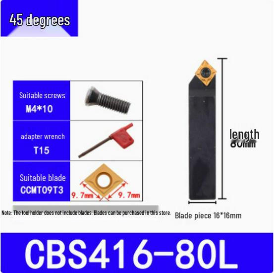45°/90° Rough Boring Bar Holder with Replaceable Head & CBS/BSB Cutter