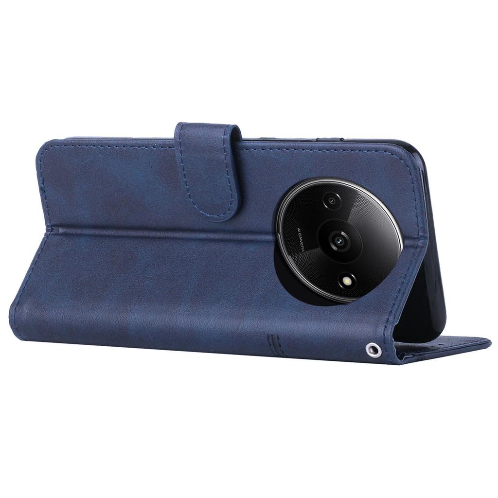 For Xiaomi Redmi A3 4G/Poco C61 4G Case Calf Texture Leather Wallet Phone Cover with Folio Stand