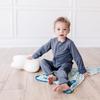 KICKEE Coverall Solid Long Front Opening Size Romper, Color, 2-Way Zipper, Sleeves, Newborn, Baby, Kids, Loungewear, Sleepwear, (Stone, 80)