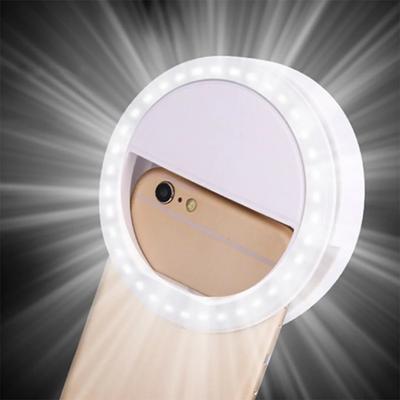 Mobile Phone Light Clip Selfie Fill Light LED Auto Flash Beauty Lens Round Portable Selfie Flashlight Photography Makeup Mirror