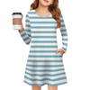 Girls' Long Sleeve Dress - Color Pocket Dress
