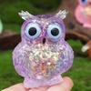 Glitter Owl Squeeze Toy Slow Rebound Stress Relief Clear Bird Sensory Toy Anxiety Relieving Stress Ball Animal Shape Relaxation Tool