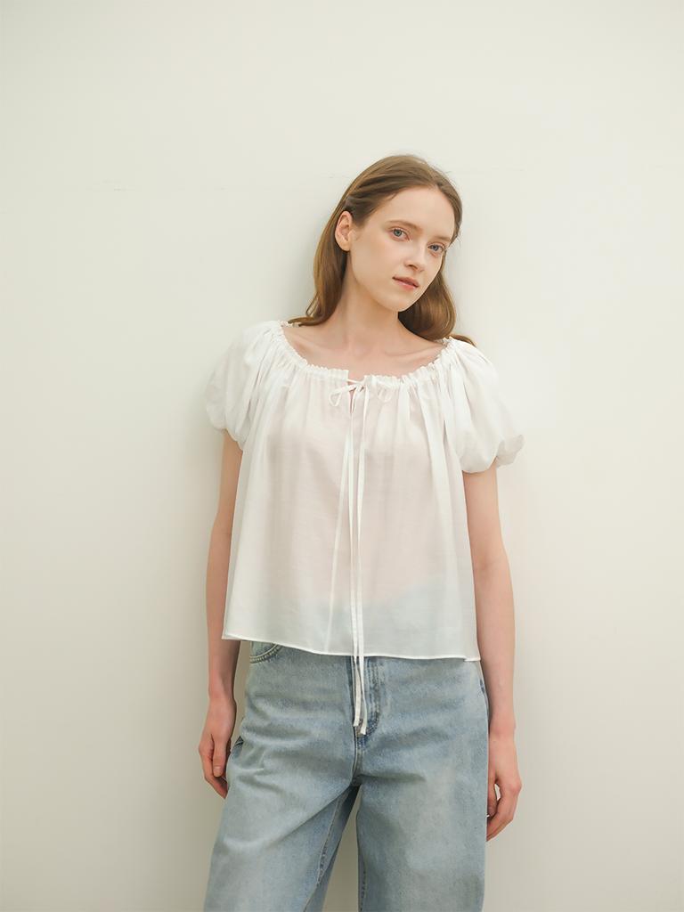 NONESUCH Volume Blouse / White