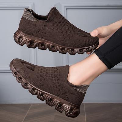 New Women's Vulcanized Shoes High Quality Women Sneakers Slip-on Flats Womens Sock Shoes Large Size 43 Flat Walking Shoes