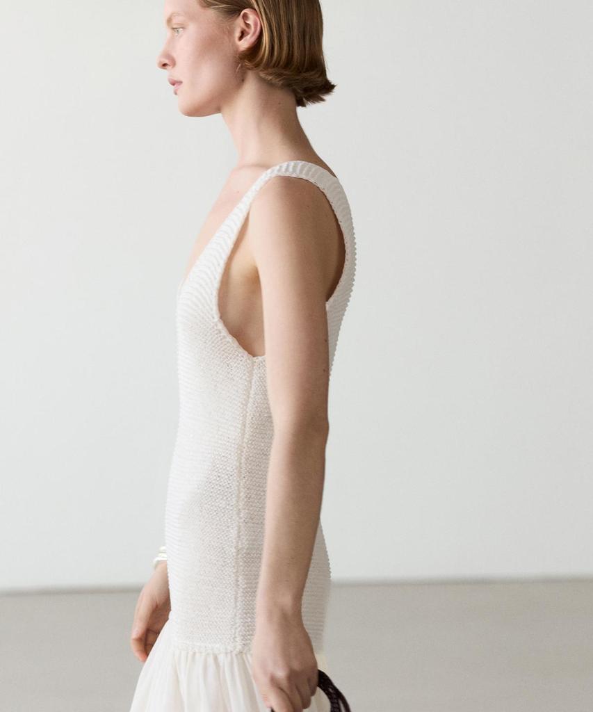 Masimodutti Linen Blend Long Dress