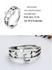 CaiYi S925 Sterling Silver Star & Moon Korean Style Ring for Women – Unique Design, Hollow Star Moon Index Finger Ring