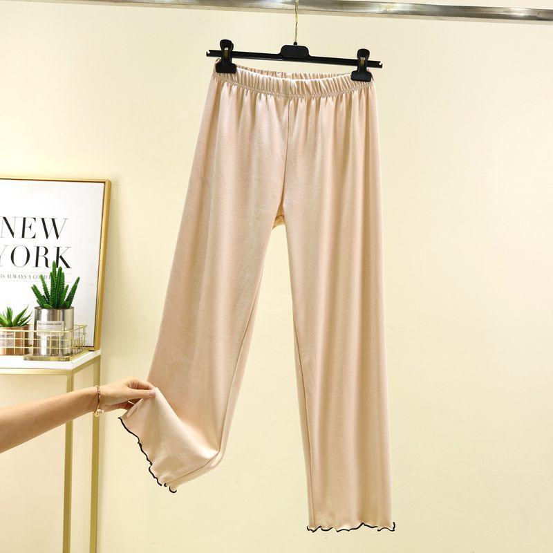 

Dralon Lace Home Pants Women s Winter Velvet Padded plus Size Loose Pants Fever Loungewear Pajama Shorts Outwear Casual Pants Skin color 2XL (65.00 kg-80.00 kg recommended