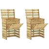 Garden Composter with Slats 2 Pcs 80x50x100 Cm Impregnated Pine