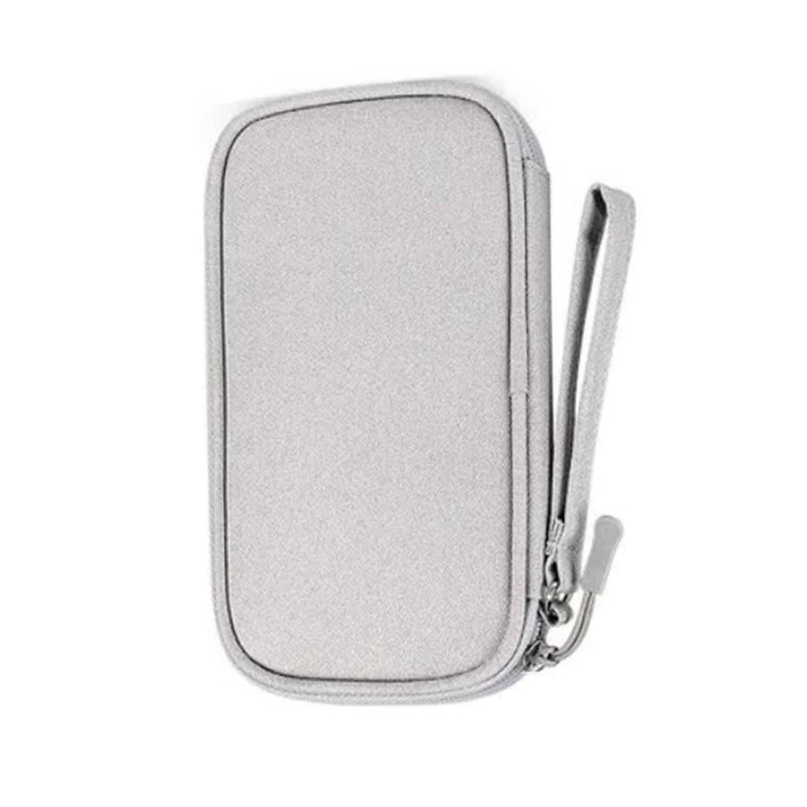 

Маленькая серая многослойная нейлоновая сумка для хранения цифровых аксессуаров, органайзер для электроники для путешествий