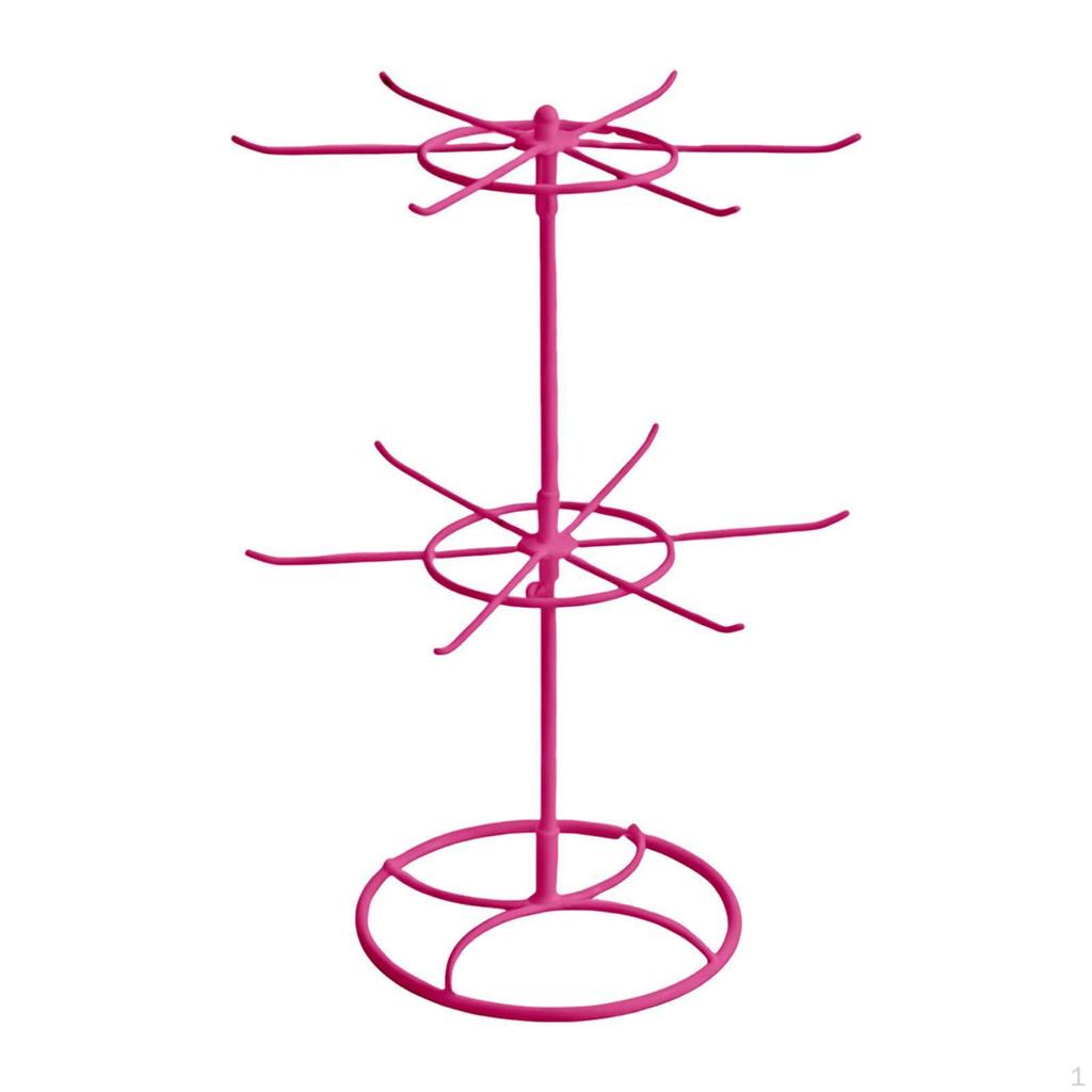 2 Tier Keychain Display Stand Earring for Earrings Exhibitions Necklace