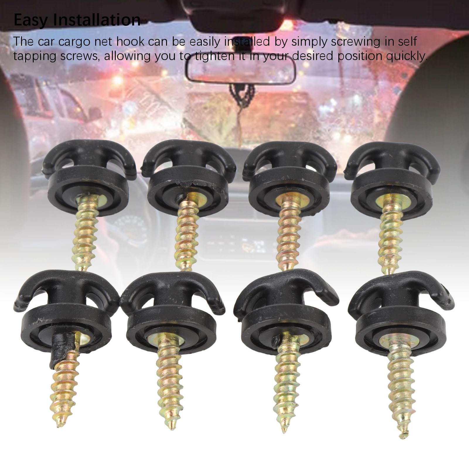 

8 шт. Комплект фурнитуры для крючков сетки для груза автомобиля Простая установка Универсальные крючки и винты для сетки для хранения в багажнике