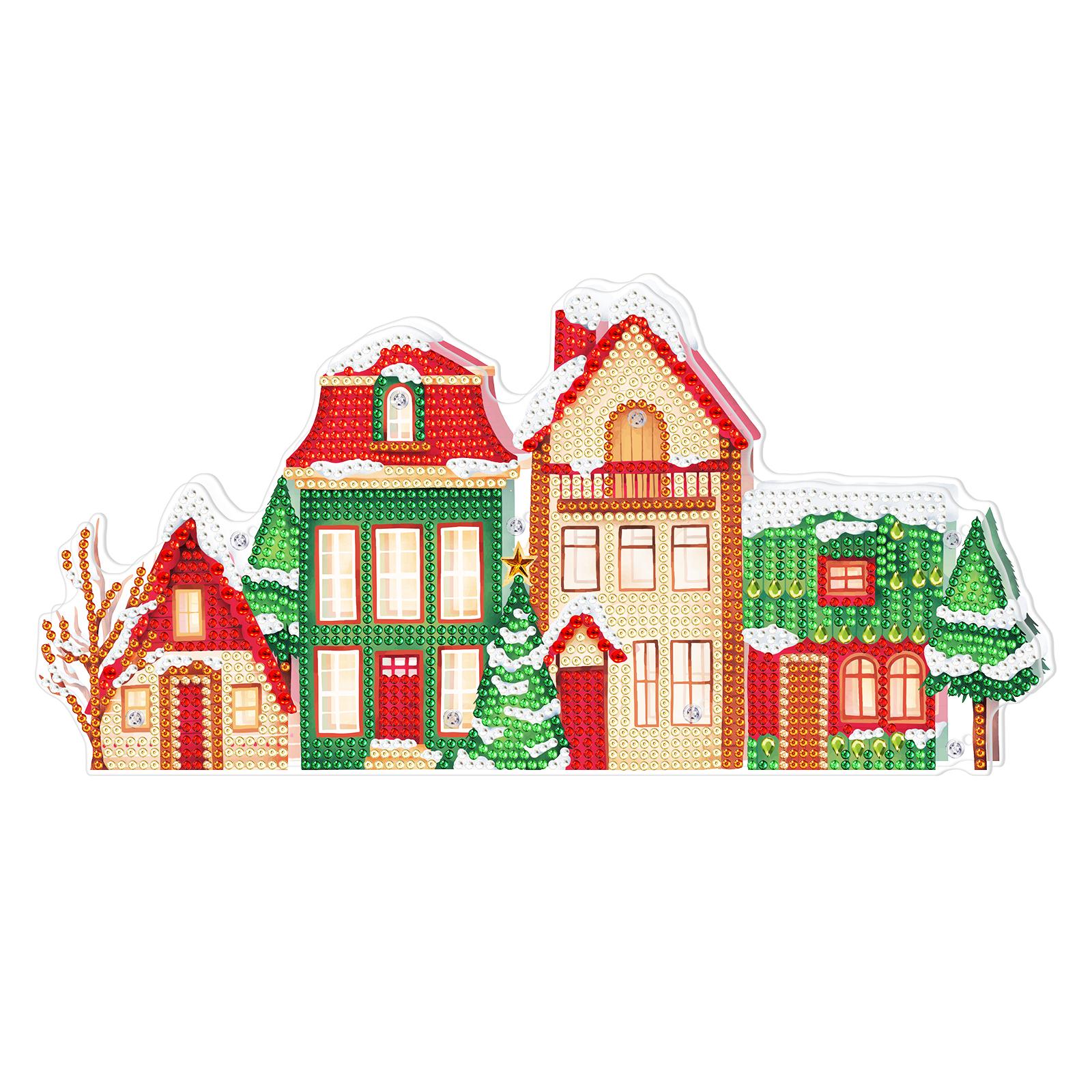 

Алмазная вышивка специальной формы Снеговик 5D DIY Алмазная картина Светодиодная лампа Санта-Клаус Алмазная мозаика Рождественский подарок 14X29CM