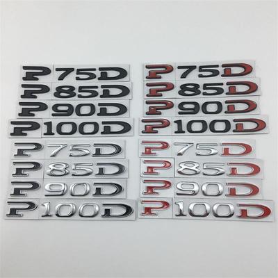 3D Metal Car Badge for Model 3 S X Roadster P75D P85D P90D P100D Rear Trunk Sticker Emblem Letter Logo Styling Accessories
