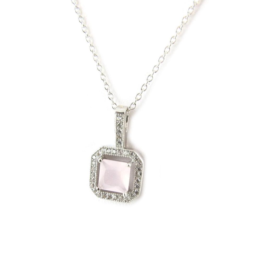 Les Trésors De Lily [N5376] - Silver Necklace 'Sissi' Pink White Silver