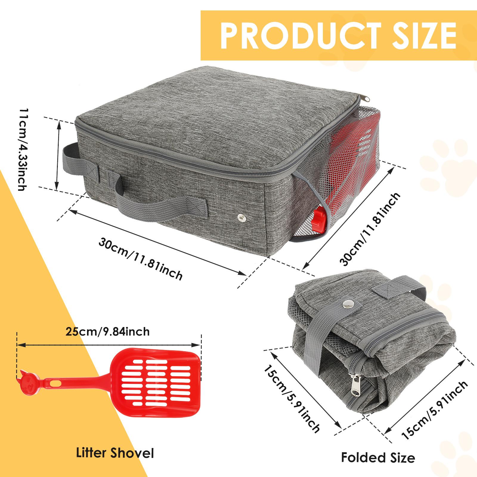 

Складной туалет для домашних животных, портативный кошачий туалет с совком, водонепроницаемый, для путешествий на открытом воздухе, собачий горшок, ящик для хранения кошачьего туалета, принадлежности