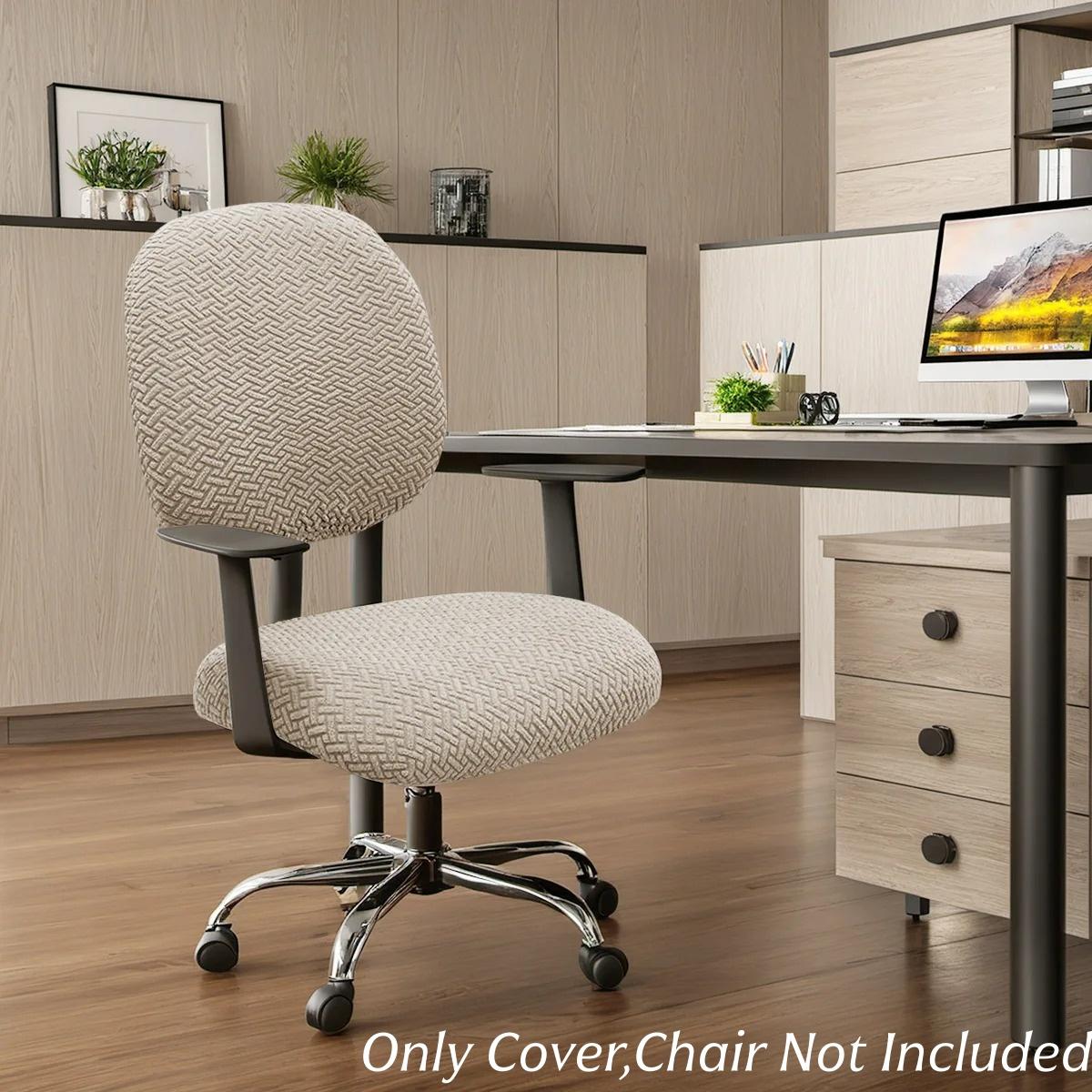 

2pcs/set Jacquard Office Chair Cover Elastic Anti-dirty Gaming Chair Slipcover Computer Chairs Seat Cover for Study Play Room хаки