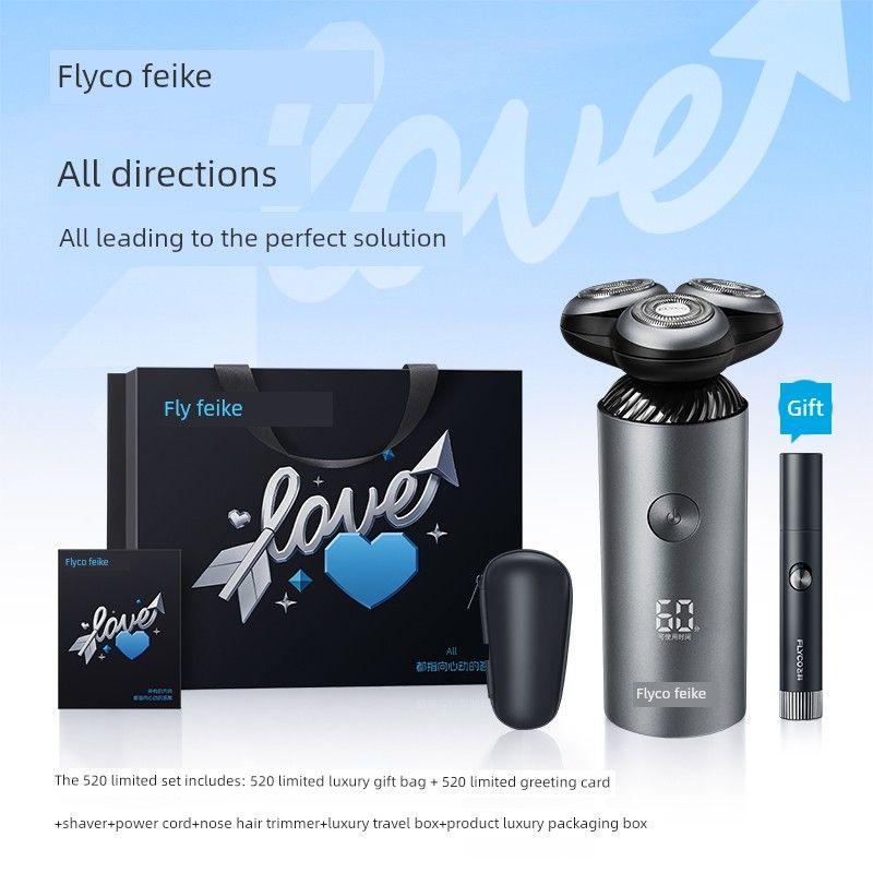 

[520 Gift] Feike Electric Shaver for Men, Genuine Official Electric Razor Holiday Limited Gift Set (Space Silver)