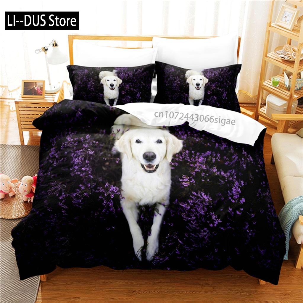 Beautiful Puppy Bedding Set Duvet Cover Set 3d Bedding Digital Printing Queen Size Bedding Set Fashion Design