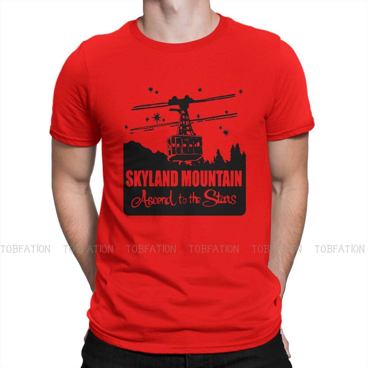 ZX the X Files Skyland Mountain Tshirt Graphic Men Tops Vintage Homme Summer Clothing Cotton Harajuku T Shirt S