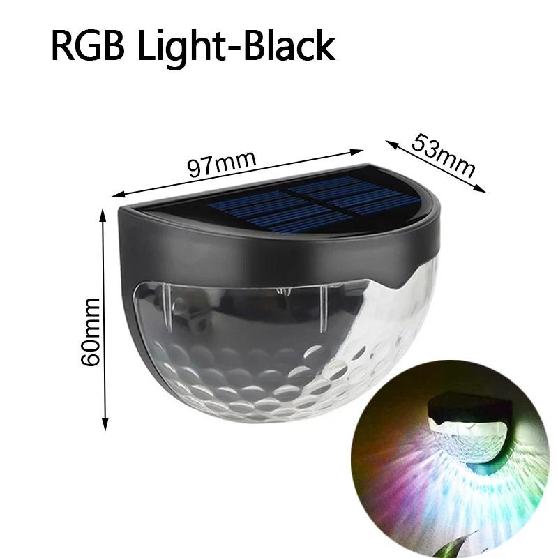 Solar Hedge Light 6LED Half Round Ladder IP65 Waterproof Courtyard Garden Balcony Wall Lamp Induction Decoration Lighting Bright