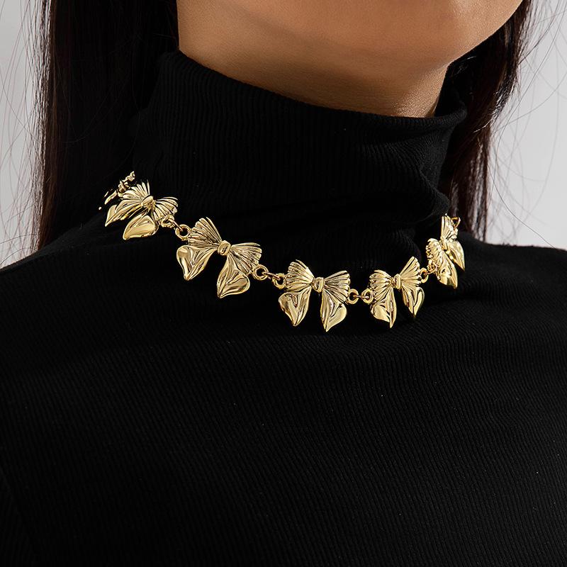 Letter Splicing Collarbone Chain European and American Style Geometric Rectangular Necklace Necklace Necklace Jewelry Women