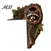 Christmas Classroom Decoration Woodland Chipmunk Door Topper, Resin Tree Hollow Corner Decor with Oak Festive Wooden Ornament Leaves, Cute Forest