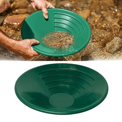 Accessory 10-inch Gold Panning Pan ABS Material Professional Gold Sifting Classifier Green Color Gold Panning Tool Prospecting