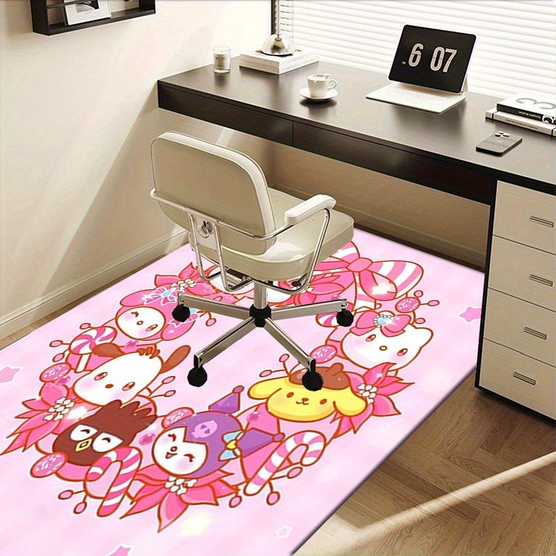 Office Rug Kawaii Characters Anti-Slip Rug, Machine Washable for Living Room, Bedroom, Office, Multiple Sizes, Bedroom Mat, Decorative Mat, Durable Ma