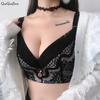 Podprsenka FallSweet Full Coverage Krajková podprsenka Push Up Plus Size Podprsenka s vycpávkou Kostice Krajka Beauty Back Bras