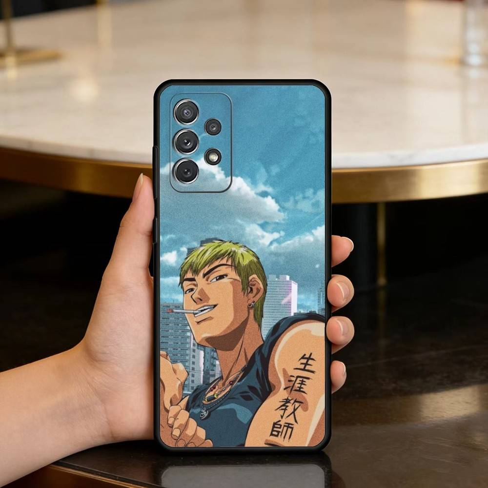GTO G-Great T-Teacher O-Onizuka Phone Case For Samsung Galaxy A73,A72,A71,A70,A53,A52,A51,Soft Silicone Black Cover