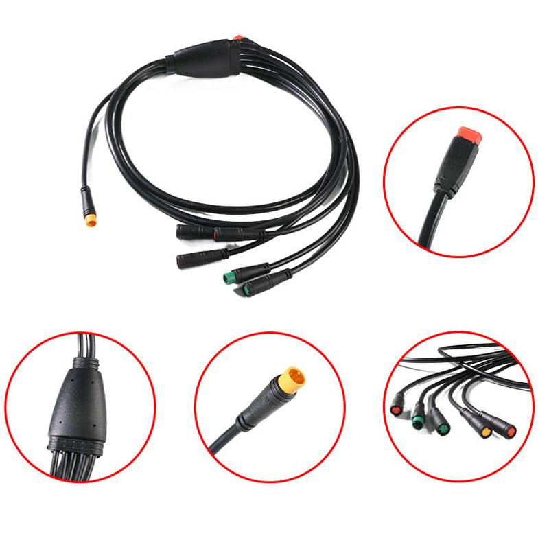 Original Waterproof Main Cable for OUXI V8 E-bike Kit Replacement Bicycle Parts Electric bicycle Part Bike Accessories Repair чёрный