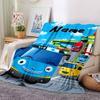 Coperta Personalizzata Nome Personalità Tayo il Piccolo Autobus Morbida e Calda per Divano Ufficio Letto Viaggio Pausa Pranzo, Regalo Adatto a Tutte le Stagioni