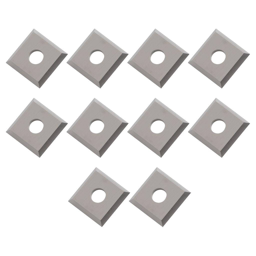 Indexable Carbide Inserts for Woodworking Set of 10 Square Blades with Multiple Cutting Edges for Enhanced Performance