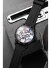 Kilo Time Men's Hollowed-Out Automatic Mechanical Watch with Wormhole Concept & Xenon Design—Stylish for Students