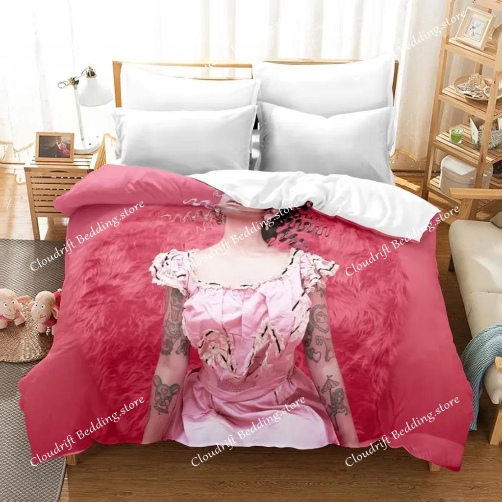 Sänger M-Melanie Martinez Bettwäsche-Set Kissenbezug 3D-Druck Dollhouse-Album Bettbezug Einzel-Doppelbett Vollgröße Königgröße