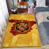 Teppich im Stil der spanischen Flagge mit königlichem Wappen, Gelb-Rot-Stil, geeignet als rutschfester Unterleger für Wohnzimmer, Schlafzimmer, Sofas