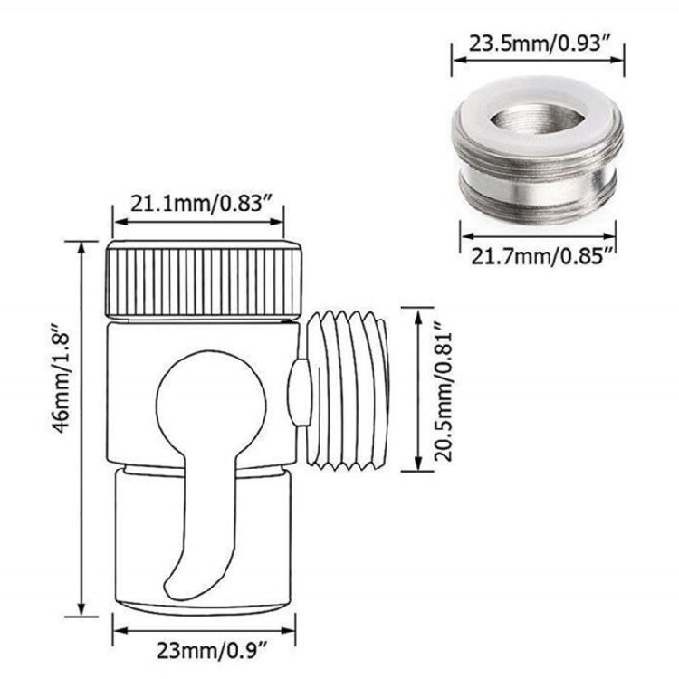 Efficient Water Streaming Splitter Home Bathroom Essential Shower Head Diverters for Simultaneous Showering & Hair Wash