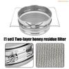 K1AE Beekeeping Processing Strainer Tool Adjustable Honeys Filter With 2 Microns Screens Rustproof Construction Easy Cleaning